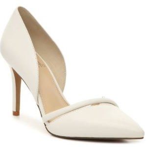 White Leather Vince Camuto Pumps, Brand New in Box